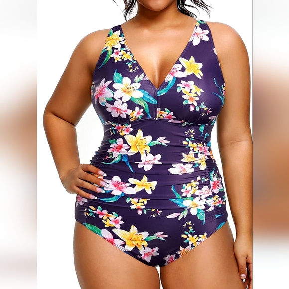 Daci V Neck Tummy Control Swimsuit - Picture 7 of 9